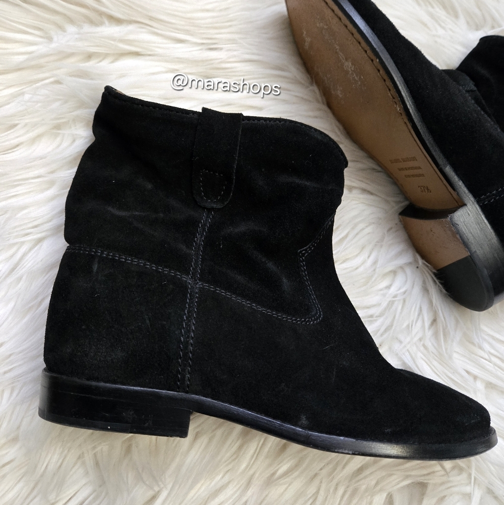 Isabel Marant Crisi Ankle Boots Black Suede - Picture 4 of 9